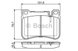Set placute frana,frana disc MERCEDES C-CLASS T-Model (S203) (2001 - 2007) BOSCH 0 986 494 166