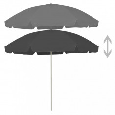 vidaXL Umbrela de plaja, antracit, 300 cm foto