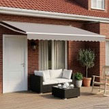 vidaXL Cadru copertină retractabil electric Alb 4 &times; 3 m Aluminiu 42024215