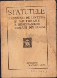 C1434 Statutele Reuniunei de lectură și ajutorare a meseriașilor din Lugoj 1920