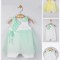 Salopeta de vara pentru bebelusi cu tulle, Tongs baby (Culoare: Verde, Marime: 6-9 luni)