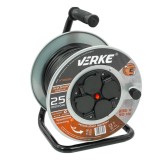 Rola prelungitor cablu cu cadru metalic 25 metri 3 x 2,5 mm Verke