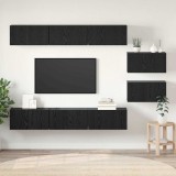 Cumpara ieftin Set comoda TV 8 buc. Stejar Negru