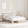 VidaXL Cadru de pat cu headboard Maro 120 x 200 cm Lemn masiv de pin 872611