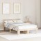 vidaXL Cadru de pat cu headboard Maro 120 x 200 cm Lemn masiv de pin 872611