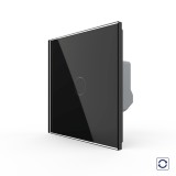 Intrerupator touch cu revenire contact uscat Livolo, negru