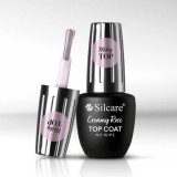 Silcare Top Coat Creamy Rose No Wipe 9ml, Oja Semipermanenta Unghii, Finish Lucios, Uscare UV/LED