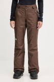 The North Face pantaloni de schi Sally Insulated culoarea maro, NF0A7WYJ1OI1