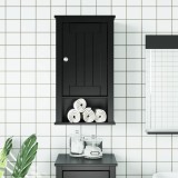 vidaXL Dulap de baie de perete &quot;BERG&quot; negru, 40x27x71,5 cm, lemn pin