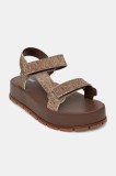 Melissa sandale FLOWING PLATFORM DENIM femei, culoarea maro, cu platforma, M 36132