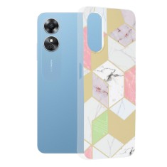 Husa Oppo A17 Techsuit Marble, Purple Hex