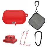 Cumpara ieftin Set extins 5 in 1 pentru protectia castilor Apple Airpods Pro generatia 2, culoarea rosie