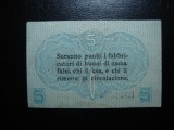 Italia Austro-Ungaria 5 Centesimi 1918 AUNC Bancnota