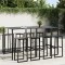 Gossi set bar de gradina 9 piese, negru, otel vopsit electrostatic