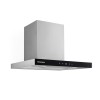 Hota incorporabila decorativa Heinner, 623.9 m3/h, 1 motor, 60 cm, control touch, timer, inox/sticla, 2 becuri, Argintiu