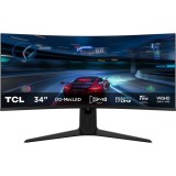 Monitor LED TCL Gaming 34R83Q Curbat 34 inch UWQHD QD-Mini LED 1 ms 170 Hz USB-C HDR FreeSync Premium &amp;amp; G-Sync Compatible