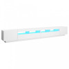 Comoda TV cu lumini LED, alb, 300x35x40cm