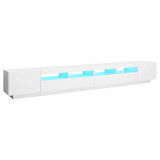 Cumpara ieftin Comoda TV cu lumini LED, alb, 300x35x40cm