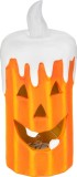 Decoratiune Halloween MagicHome dovleac lumanare LED din teracota 16 cm