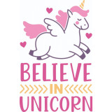 Sticker decorativ, Believe in Unicorn, Multicolor, 85 cm, 4840ST