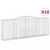 Cumpara ieftin Cosuri gabion arcuite 10 buc, 400x50x140/160cm, fier galvanizat