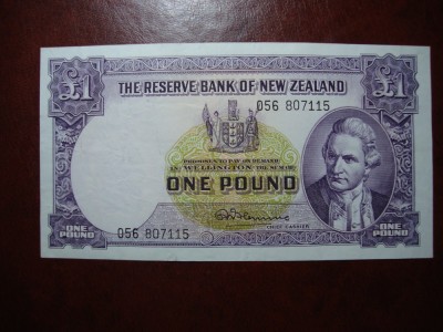 NOUA ZEELANDA 1 POUND 1956 SUPERBA foto