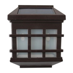 Corp de iluminat solar LED stil Felinar montabil pe perete eMazing, 11.5 x 8.3cm, 1.2V, material ABS, 400mAh, lumina rece