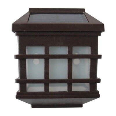 Corp de iluminat solar LED stil Felinar montabil pe perete eMazing, 11.5 x 8.3cm, 1.2V, material ABS, 400mAh, lumina rece foto