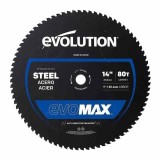 Disc pentru fierastrau circular, taiere otel EVOMAX Evolution M355CMT-80CSM, O355 x 25.4 mm, 80 dinti