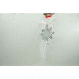 Ornament de brad fulg de nea, flippy, gri, lemn, 25 cm
