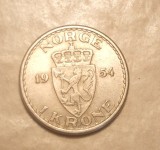 NORVEGIA 1 KRONE / KOROANA 1954