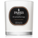 Parks London Aromatherapy Tobacco &amp; Leather lum&acirc;nare parfumată 220 g