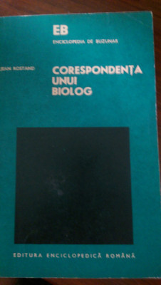 Corespondenta unui biolog Jean Rostand 1975 foto