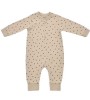 Salopeta cu fermoar si buline Girafa, BabyCosy, 100% bumbac organic, Mink (Marime: 3-6 Luni)