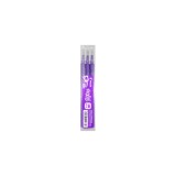 Set 3 rezerve roller Frixion Ball Pilot 0.5 mm varf fin, violet