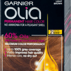 Garnier Olia Vopsea de păr permanentă fără amoniac 6.3 şaten deschis auriu, 1 buc