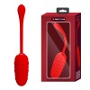 Ou Vibrator Reincarcabil Pretty Love Marina, Rosu, 12 Vibratii, Silicon, Diametru 3.5cm, Rezistent Apa