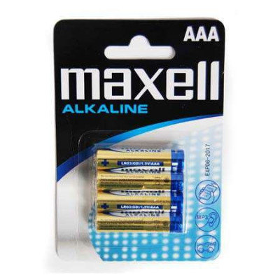 Baterie alcalina maxell r03 aaa blister 4 buc foto