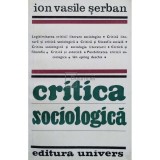 Ion Vasile Serban - Critica sociologica (Editia: 1983)