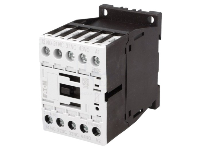 Contactor 4P 24V DC, 4A, şină DIN