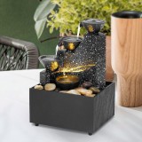 Cumpara ieftin Fantana de apa Feng Shui in trepte cu lumina led