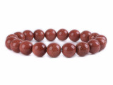 Bratara din goldstone maro 8mm pe elastic 19cm sfere, Stonemania Bijou