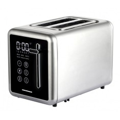 Prajitor de paine digital Heinner, 900 W, panou digital cu control touch, 2 felii, 7 niveluri, Gri