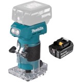 Makita DRT52Z + BL1830B - Masina de frezat 6 mm + Acumulator Li-Ion 18 V 3 Ah