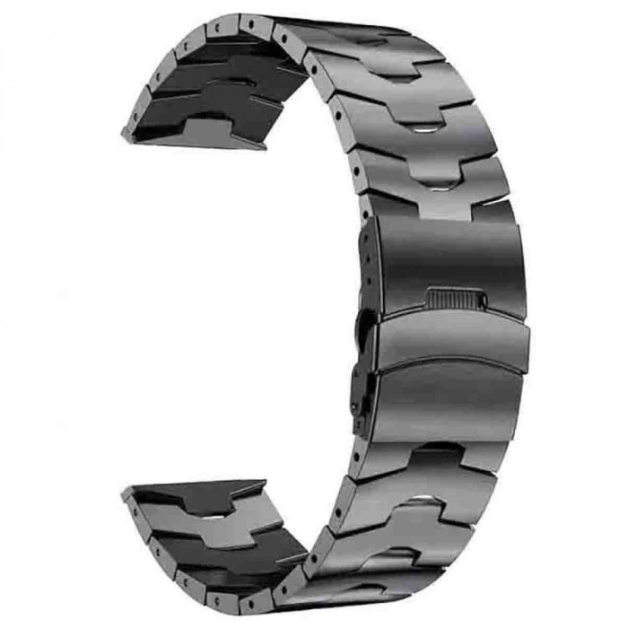 Curea Titan compatibila cu Fossil Gen 5 Smartwatch, Telescoape QR, 22mm, Titan Ash