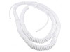 Cablu Spiralat PUR Alb 2x0,75mm2 1,5m