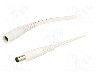 Cablu alimentare DC, DC 5,5/2,5 mufa, DC 5,5/2,5 soclu, alb, 2m, WEST POL - P25-C25-T050-200WH
