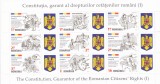 ROMANIA 2019 CONSTITUTIA Bloc cu 9 timbre+ 9 viniete LP2234a MNH**, Istorie, Nestampilat