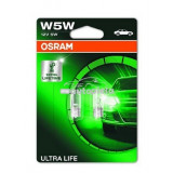 Set 2 becuri Osram W5W Ultra Life 12V 5W 2825ULT-02B