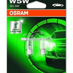 Set 2 becuri Osram W5W Ultra Life 12V 5W 2825ULT-02B